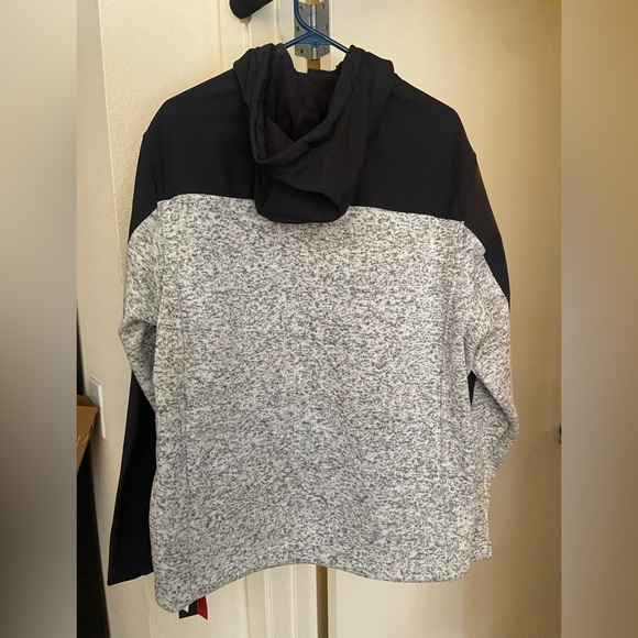 Black and grey full zip Reebok hoodie. - Picture 2 of 5